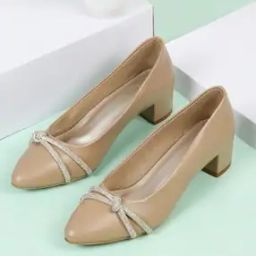 Women Pointed-Toe Pumps with Embellished Bow-picture-14