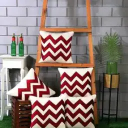 Set of 5 Chevron Print Cushion Covers 16" x 16"-37