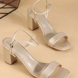 Women Chunky Heeled Sandals with Synthetic Upper-image-4