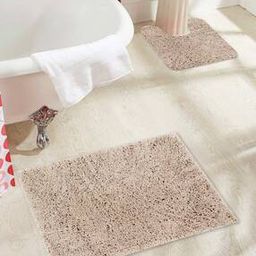 Set of 2 Textured Anti-Skid Bath Mat & Contour Mat-image-47