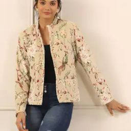 Women Printed Regular Fit Jacket-26