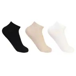 Pack of 3 Women Ankle-Length Socks with Ribbed Hem-image-56