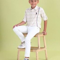 Boys Checked Regular Fit Cotton Shirt-image-19