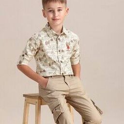Boys Graphic Print Regular Fit Cotton Shirt-image-78