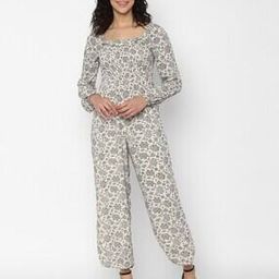 Floral Print Square-Neck Jumpsuit-image-35