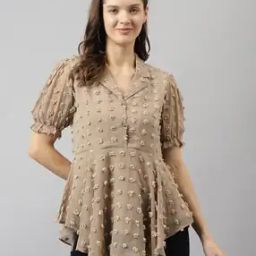 Women Self-Design Regular Fit Top-image-32