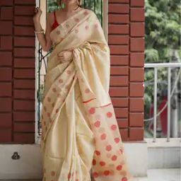 Polka-Dot Print Kanjeevaram Saree-17