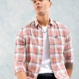 Men Checked Slim Fit Shirt with Patch Pocket-image-67