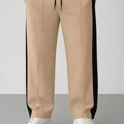 Men Colour-block Track Pants-image-66