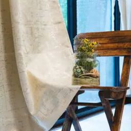 Printed Eyelet Window Curtain-42