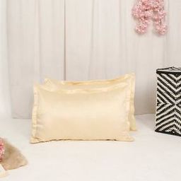 Set of 2 Silky Satin with Flange Border Pillow Cover  -image-34