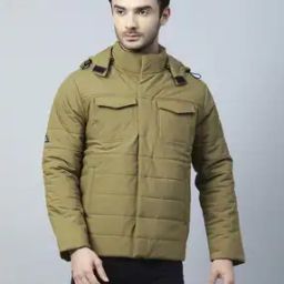 Men Slim Fit Hooded Jacket with Flap Pockets-image-22