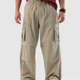 Men Baggy Fit Cargo Pants-image-99