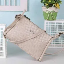 Women Textured Sling Bag with Adjustable Strap-image-3