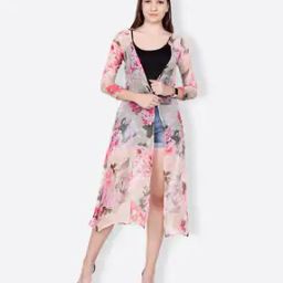 Floral Printed Long Shrug-image-14