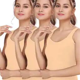 Pack of 3 Women Camisoles with Adjustable Straps-image-103