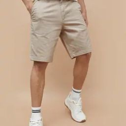 Men Regular Fit Bermudas with Insert Pockets-picture-2