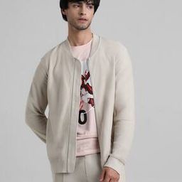 Mandarin Collar Bomber Jacket-image-11