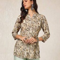 Women Floral Print Straight Tunic-image-18