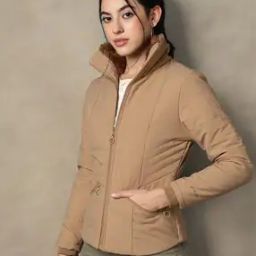 Women Regular Fit Zip-Front Puffer Jacket-picture-5