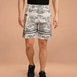 Men Relaxed Fit Flat-Front Shorts-picture-11