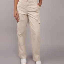 Women Flat-Front Straight Fit Trousers-image-46