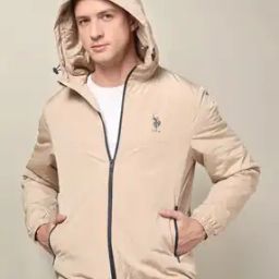 Men Regular Fit Hooded Jacket-11