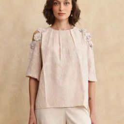 Women Relaxed Fit Crew Neck Top-image-2