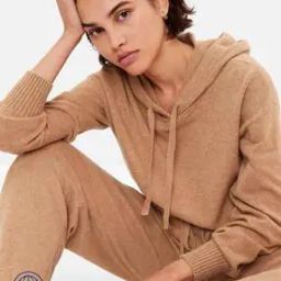 Hooded Sweater with Ribbed Trim-image-42