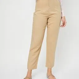 max Women Mid Rise Straight Fit Trousers-picture-8