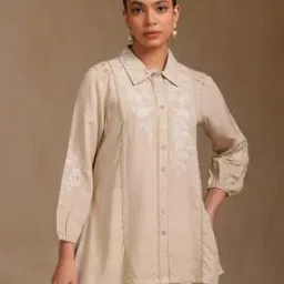 Women Embroidery Relaxed Fit Tunic-image-53