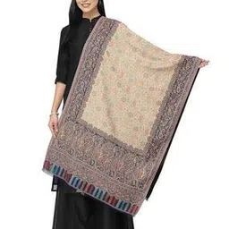 Knitted Stole with Fringed Hems-image-65