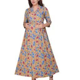 Floral Print Gown Dress-image-12