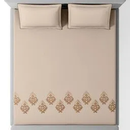 sansaar 210 TC Multicolor Embroidered Bedsheet with 2 Pillow Covers-picture-11