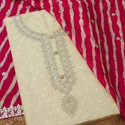 Women Embroidered Unstitched Dress Material-image-39