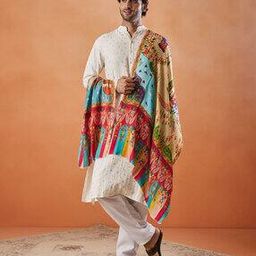 Men Floral Print Stole-17