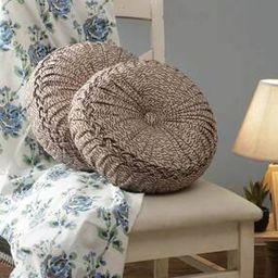 Set of 2 Cuddle Round Cushions 14" x 14"-32
