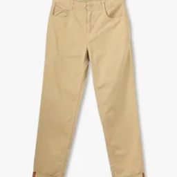 Boys Relaxed Fit Flat-Front Cotton Trousers-image-61