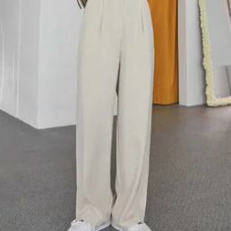 Wide-Leg High-Rise Pleated Pants-image-20