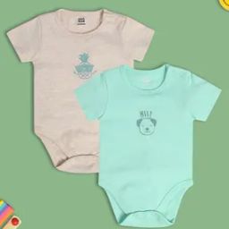 Infants Pack of 2 Printed Cotton Bodysuits-picture-30