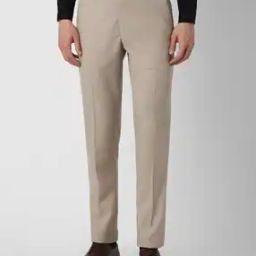 Men Checked Slim Fit Flat-Front Trousers-picture-22