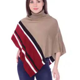 Striped Shrug with Banded Poncho-10