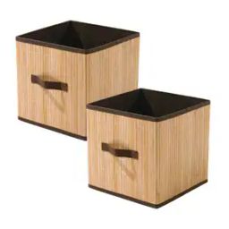Set of 2 Foldable Bamboo Storage Boxes-22