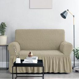 2-Seater Bubble Sofa Couch Cover with Ruffle Skirt-image-39