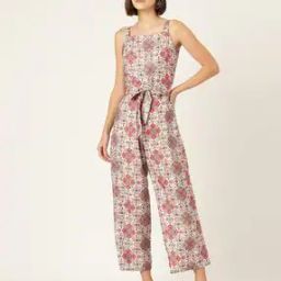 Floral Print Square-Neck Jumpsuit-image-33