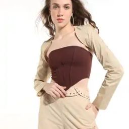 Women Open-Front Crop Shrug-27