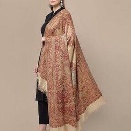 Pashmina Wool Woven Kashmiri Shawl with Tassels-image-29