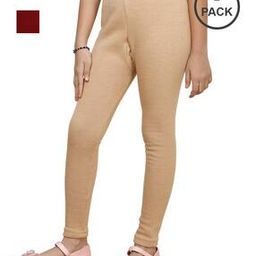 Pack of 2 Leggings with Elasticated Waistband-image-44