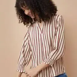 fame forever by lifestyle Women Striped Regular Fit Top-picture-40