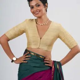 V-Neck Front-Open Blouse-picture-6